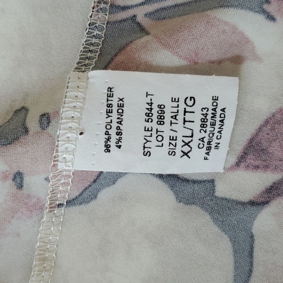 Eclipse Black and Floral Zipper Front Tank Top XXL - Picture 7 of 10